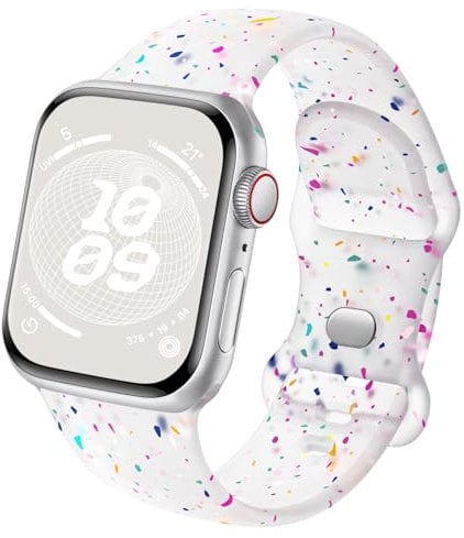 Joehwerr Sport Strap Compatible with Apple Watch Straps 40mm 41mm 38mm 42mm 44mm 45mm 46mm 49mm for Women Men, Recycled Plastic Soft Silicone Strap Band for iWatch SE Series 10 9 8 7 6 5 4 3 2 1 Ultra