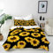 ANHOPE Gelb Sonnenblumen Blume Bettwäsche Set Microfaser Bettbezüge mit Reißverschluss 2 Teilig Bettbezug 135x200 cm + Kissenbezug 80x80 cm Weich Bettdeckenbezug Set für Kinder Mädchen