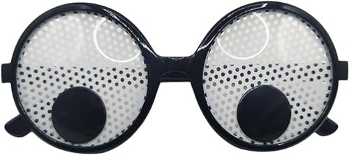 1Pc Schwarz Lustige Brillen Wackelaugen Brille, Googly Eyes-Brille,Schüttelnde Googly-Eyes-Brille, Schüttelt Augen Party Brille,Kulleraugen Brille Für Foto Requisiten,Die Partei Cosplay Und Erwachsene