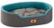 Ferplast Hundebett Dandy, abnehmbares, waschbares Kissen, Baumwollbezug mit weicher Polsterung, Bett für mittelgroße Hunde, 80 x 55 x H 18 cm, Blaugrün