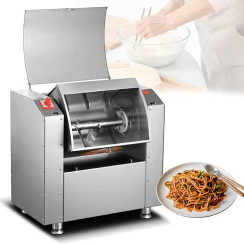Quixnova Batidora De Alimentos Comercial De 1500 W, Batidora De Pie De Gran Capacidad De 5 Kg para Escuelas, Panaderías, Restaurantes, Pizzerías, Amasadora De Masa De Cocina De Doble Rotación