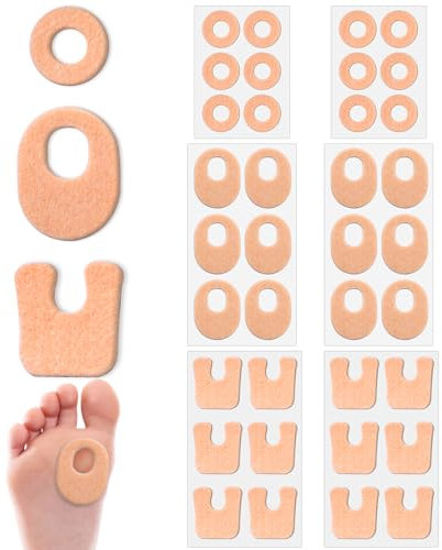Sibba 36 Stk Hornhautkissen Hühneraugen Kissen Hühneraugenpflaster Hühneraugen Ringe Druckschutz Selbstklebende Hornhaut-Pads Anti-Reibung Fersenpolster Reibungsschutz Fersenkissen für Ferse Fuß Gegen