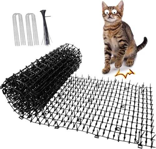 150cm*30cm Alfombra Antigato con Puntas Pinchos Anti Gatos, Pinchos Anti Gatos Evita Que Las Mascotas se Acerquen Jardines Interiores Exteriores