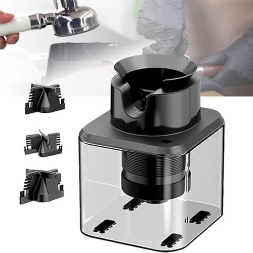 Electric Coffee Portafilter Cleaner, Automatic Portafilter Cleaning Machine with 3 Brush Heads and Removable Inner Lining, Automatic Detection and 3S Quick Cleaning, 99% Cleaning Rate, for H(