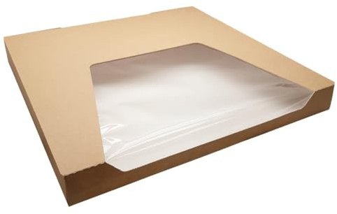 Huhtamaki Taste Half Pizza Box (Pack 200) | Grease-resistant design stops oil leaks, while the open half-cut structure simplifies quick serving and portion control.