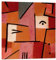 Posterlounge Blick aus Rot Acrylglasbild von Paul Klee 20 x 20 cm Rot Wandbilder Wanddeko