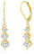 Orecchini Pendenti Oro Con Zirconi per Donna, Orecchini Pendenti Lunghi Con Cristallo, Elegante, Brillanti, AAA+ Strass, Orecchini a Gancio In Argento 925, Pendenti Con Goccia, Regalo di Gioielli