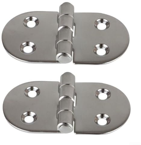 2Pcs Stainless Steel Door Butterfly Hinges, 3 Inch Polished Chrome Ball Bearing Hinges, 3 X 1.5 Marine Folding Hinge Polished