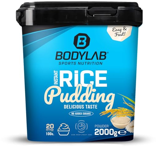 Bodylab24 Instant Rice Pudding, Geschmacksneutral, 2 kg | 100 % Reispudding, ohne weitere Zusätze, kohlenhydratreich, wenig Fett & ohne Zucker, ideal vor dem Training
