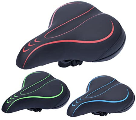 BELLIFFY 1 Stück Verdicktes Sattelabsorptionskissen Für Optimalen Sitzkomfort Ergonomisches Design Schwarz Rot Ideal Für Campingstuhl Und Faltstuhl Verwendung