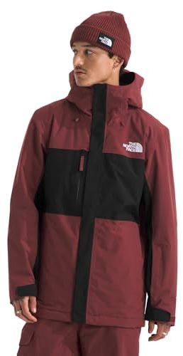 The North Face Men's Freedom Insulated Jacket - Waterproof Winter Coat, Ski & Snowboard Features, Synthetic Insulation, Sumac/TNF Black, Small