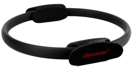 Deuser Pilates Ring, Ø 35 cm, Fiberglas mit Schaumstoff ummantelt, rutschfeste Polstergriffe, Ganzkörpertrainings-Equipment für Pilates, Yoga und Rehabilitationstraining