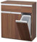Iris Ohyama - Meuble de Tri Sélectif 3 Compartiments, 45 L, Design Moderne en Bois avec Tiroirs, Rangement pour Déchet Recyclable, Poubelle de Tri pour Cuisine, Bureau, Salle de bain, Marron, PKT-8670