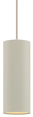 Qazqa Modern Pendelleuchte, Pendellampe - Tubo - Beige, Rund, 10cm, Ideal als Wohnzimmerlampe