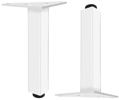 SZLXJMFL Pieds de Meuble 15cm, Lot de 4 Réglable Pattes de Meuble Blanc Aluminum Alloy | Finition en Anodisé Hauteur: 6-60cm Pieds de Canapé-15cm/6