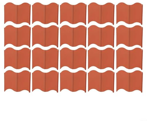 Bordure de jardin emboîtable pour un assemblage rapide et un attrait amélioré (rouge)