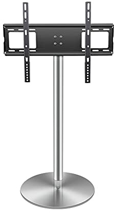 WQPMNYG TV Monitor Holder Rack Floor TV Stand Mount Universal TV Stand with Round Stainless Steel Base Swivel TV Stand Base Height Adjustable TV Stand for 37 to 75 Inch TVs TV Bracke,Small