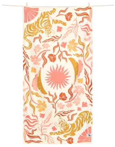 Dock & Bay Badetuch - Für Zuhause - Schnell trocknend, super saugfähig - Inklusive Tasche - Tiger Palm, Large (160x70cm, 63x28)