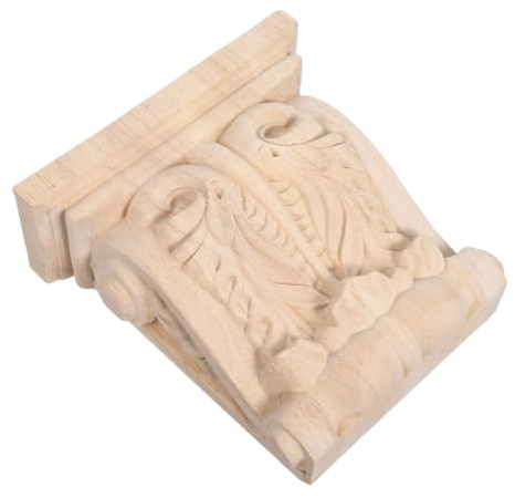 Uonlytech Wooden Shelf Bracket Corbels Solid Wood Hand Carved Farmhouse Decorative Support For Beams And Shelves