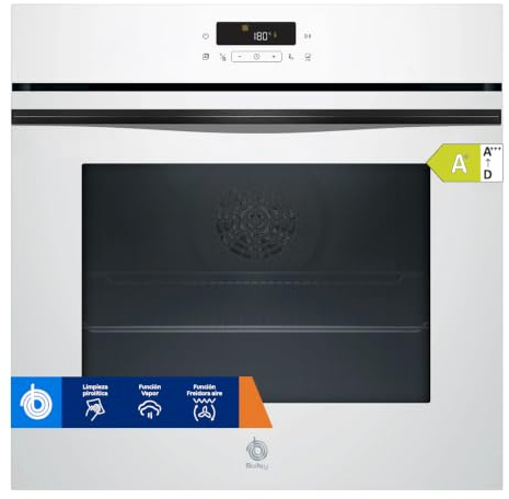 Balay – Horno con Vapor, Pirólisis, Freidora de aire, blanco, 3HD5829B3 | Lo tiene todo: autolimpieza total con Pirólisis y una forma más sana de freír.