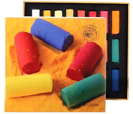 Tressify Artist-Quality 24 Soft Pastel Chalks, Handmade Colors For Professional Use, Portable Box For Storage, Perfect For Detailed Drawings