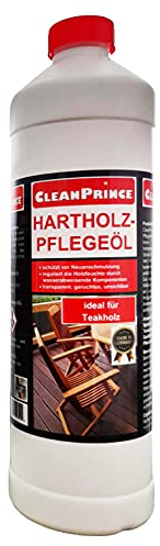 CleanPrince Hartholz-Pflegeöl 1000 ml Holz Teakholz Bankirai Hartholzöl Holzöl
