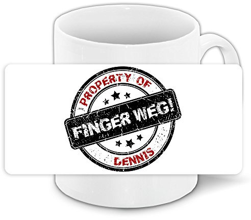 Büro-Tasse mit Namen Dennis und schönem Motiv - Nr. 6 - Property of Dennis
