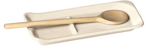 Emile Henry Eh020262 Repose-Cuillère Céramique Beige Argile 22,5 X 10 X 3 cm