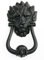 Castelion® Large Black Cast Iron Lion's Head Door Knocker | Number 10 Downing Street Lion Knocker | High Quality Home Accessories | | Easy to Attach Home Decor | 23cm (9)