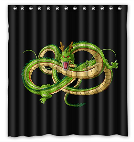Cortina de ducha impermeable con diseño de Bola de Dragón Z