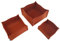 voigt design Filz-Körbchen 3er-Set Grande (20 Farben) - Korb - Box - Aufbewahrung - Utensilienkorb - Brotkorb - Obstkorb - Regalkorb - eckig - quadratisch (117 Rostbraun)