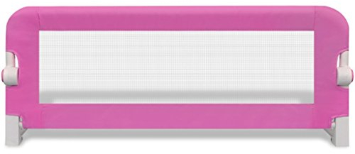 Festnight Kleinkind Bettschutzgitter Sicherheit Kinder Bettgitter Bettzubeh?r Kindersicherung 103x42cm Rosa