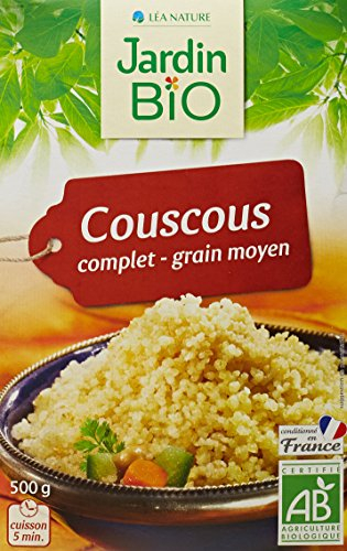 Jardin BiO étic - Couscous complet grain moyen - bio - Salé - Certifié AB - Boite de 500g