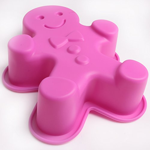 Large Silicone Gingerbread Man Cake Mould - Cookie/Brownie/Cupcake Easy Clean Flexible Mold