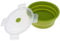 P Prettyia Saladier rond pliable en silicone pour le camping, la randonnée, le pique-nique - Vert - 1200 ml