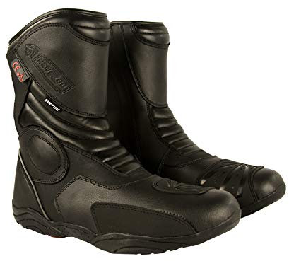 Zerimar Stivali Pelle da Motociclista | Stivali Pelle Moto | Stivali per Moto | Stivali Pelle Motociclista