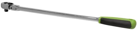 Siegen S01208 Ratchet Wrench, 3/8 inch Sq Drive Ex Long Flex-Head Flip Reverse