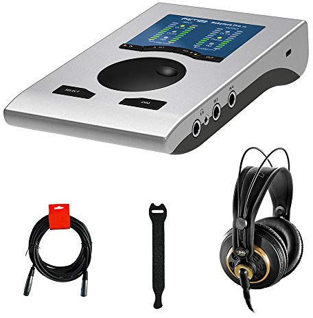 RME Babyface Pro FS 24-K-Audio-Interface mit AKG K 240 Studio Pro Kopfhörern, XLR-Kabel & 10er-Pack Gurtbündel