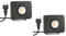 ledscom.de 2 Stück LED Gartenstrahler WEGA für außen, IP44, Stecker, schwarz, 29,6 W, 2361lm, warmweiß