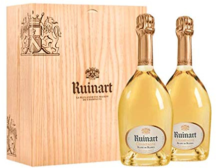 Ruinart Coffret Caisse Bois Duo Blanc de Blancs - Champagne AOC - 2x75cl