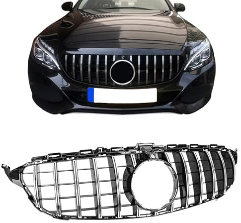 Calandra Parrilla Central válida para Mercedes Clase C | W205, C205, S205 | Con Camara - Rejilla central parachoques delantero