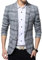 SG-TECH Blazer Hommes Automne Printemps Blazer À Carreaux Hommes Costume Veste Revers Manches Classique Longues Slim Fit Business