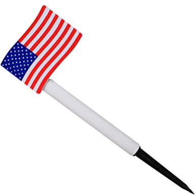 SOIMISS Außenlampe Amerikanische Flagge Solareinsatz Solar Power LED- Bürgersteig Flagge Lichter Garten Akzent Licht Rasen Dekoratives Licht für Unabh?ngigkeitstag American Party
