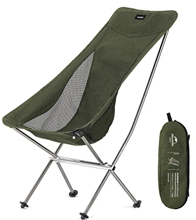 Naturehike Campingstuhl Tragbarer Faltstuhl Ultraleichter Klappstuhl mit Tragtasche,Leichtgewichtiger Angelstuhl Schnell Demontage und Montage,zum Camping Picknic Outdoor