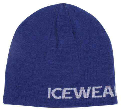 ICEWEAR Engey wendbare Mütze aus Wollmischung (Marineblau)