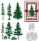 GLOBLELAND 2 Pièces Arbre de Noël Matrices de Découpe en Métal Pin Arbres Cadre Gaufrage Pochoirs Découpes pour Papier Carte Fabrication Décoration DIY Scrapbooking Album Artisanat Décor