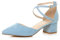 AJVANI Womens Ladies mid Block Heel Cross Strap Evening Mary Jane Court Shoes Size 7 40