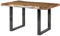 MASSIVMOEBEL24.DE | Freeform 5 - Baumtisch aus Mangoholz - Natur lackiert | + U-Beine in anthrazit glänzend | 140x90x77 | Massivholztisch Baumkantentisch Esstisch