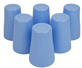 Buzztrove Unbreakable Reusable Plastic Cups Set for Kitchen Outdoor Parties Picnic BBQ’s Travel Dishwasher & Microwave Safe (Set of 6) (420ml, Blue)