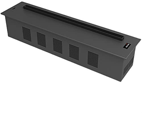 Camino Elettrico Camino Elettrico ad Incasso, Moderno Camino Elettrico Decorativo, Camino Elettrico a casa Sottile con Fiamma di Imitazione Super Lunga, Nero Caminetto da Parete e da Incasso (Size :